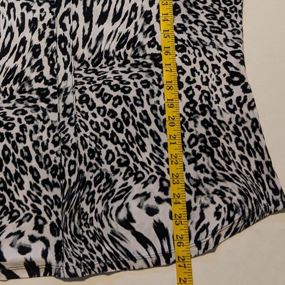 NWT INC Animal Print Zip-Detail Top, Marble Cheetah, XXL - Picture 5 of 10